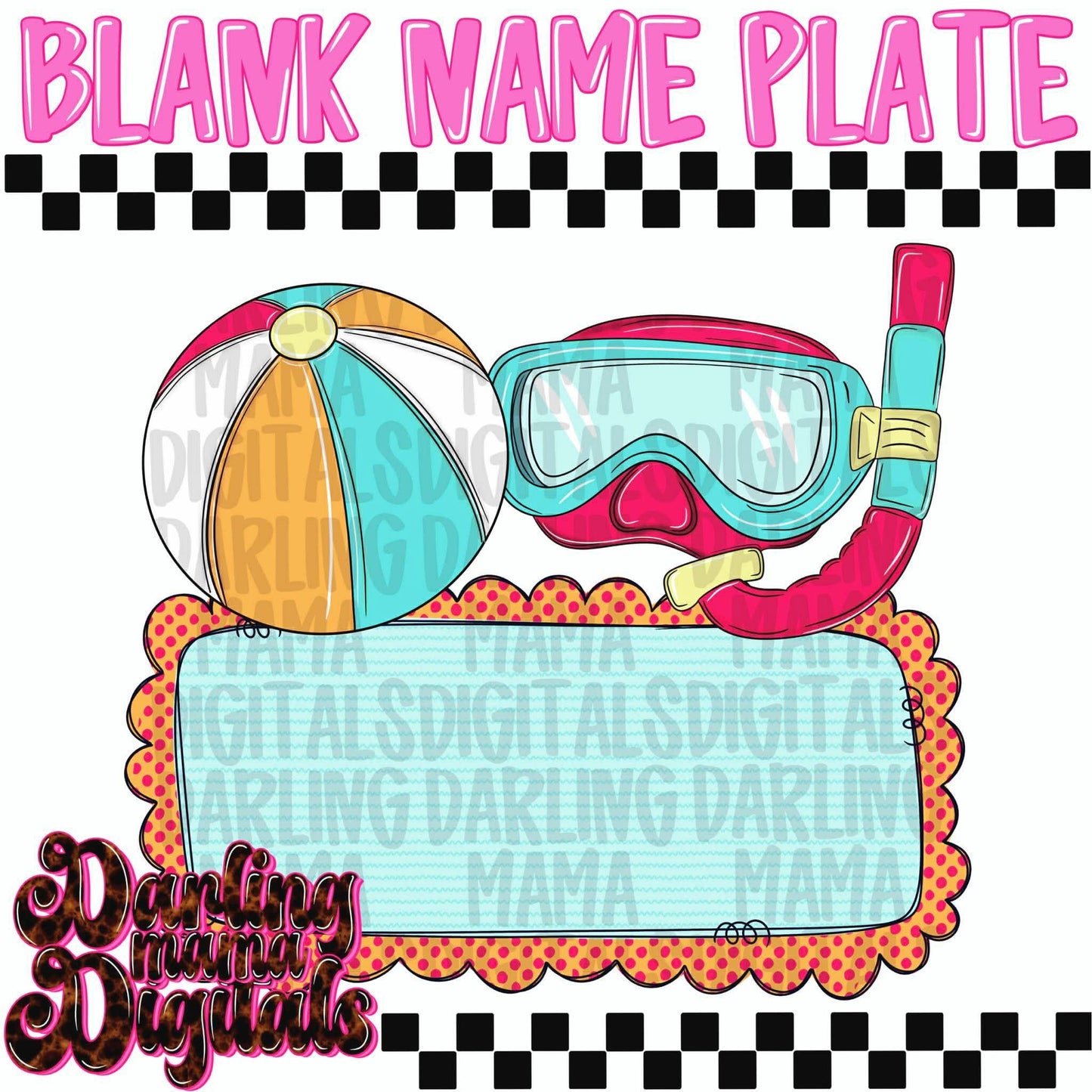 Girl Beach Ball and goggles