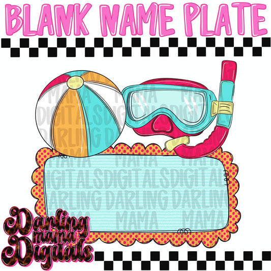 Girl Beach Ball and goggles