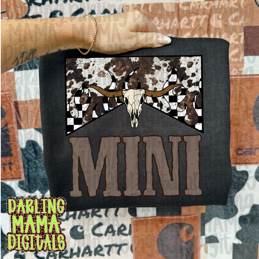 Western Cow print/checkered  mini
