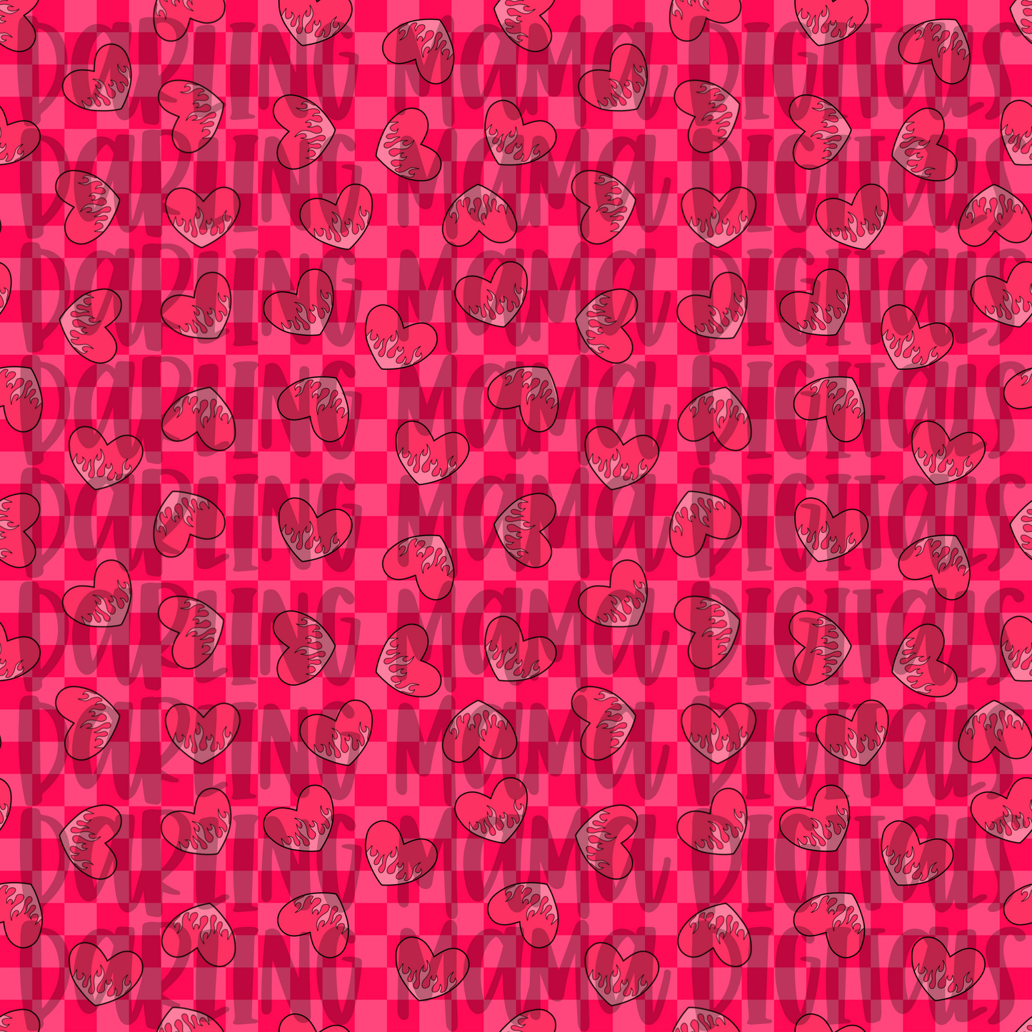 Checkered Flame Heart Seamless File