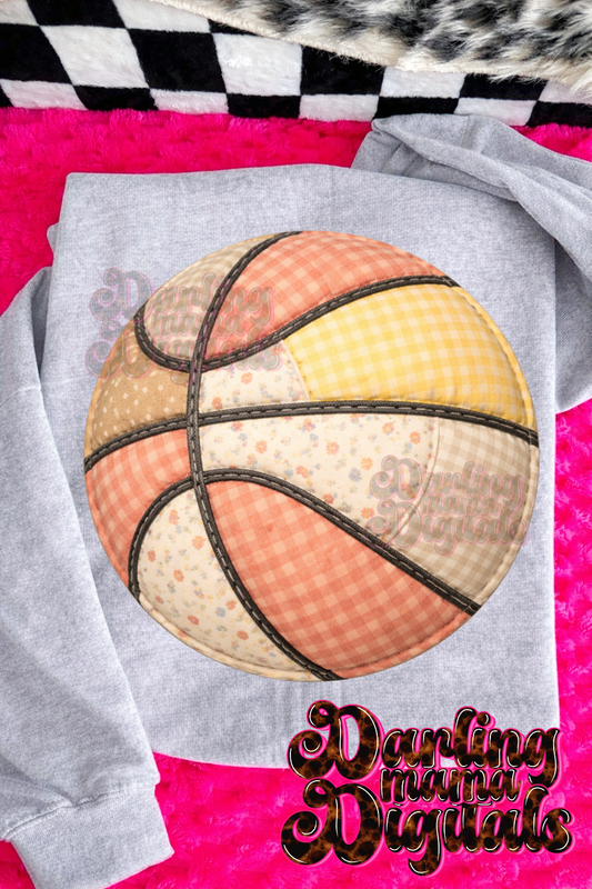 Faux quilted basketball