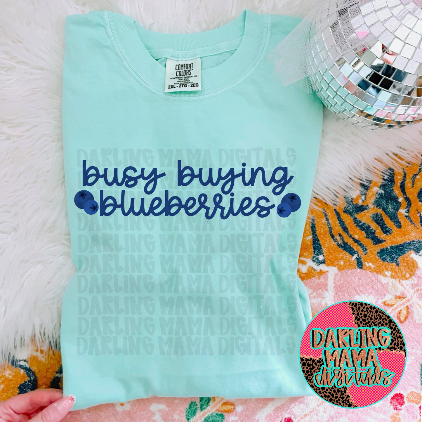 Busy buying blueberries