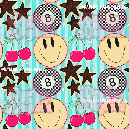 Smiley 8 ball seamless