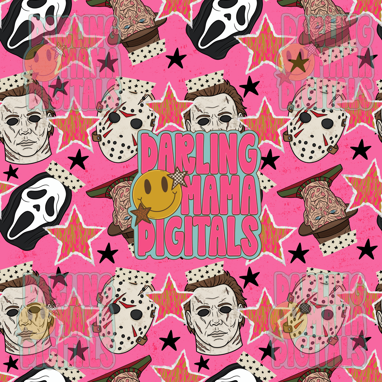 Spooky scrapbook seamless