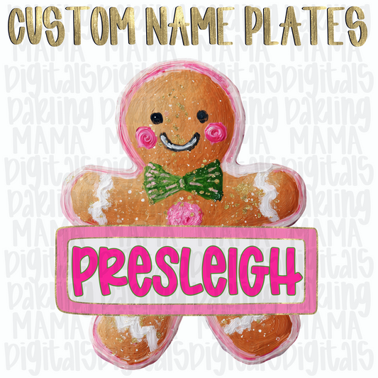 Custom painted gingerbread man