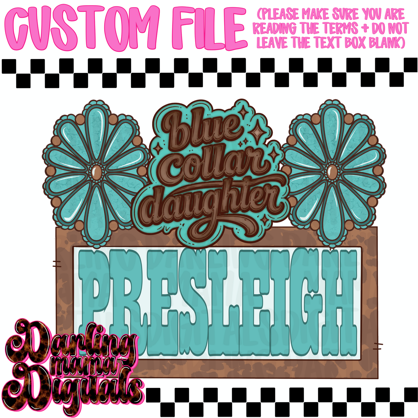Custom blue collar daughter
