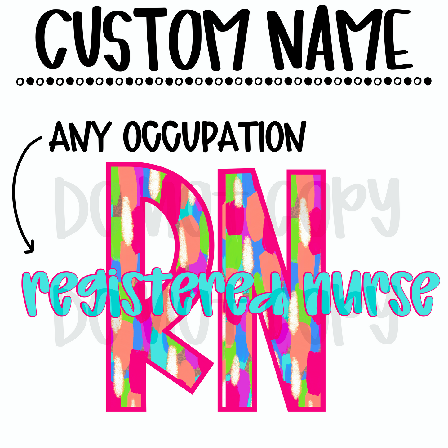 Brush Stroke Occupation Custom name