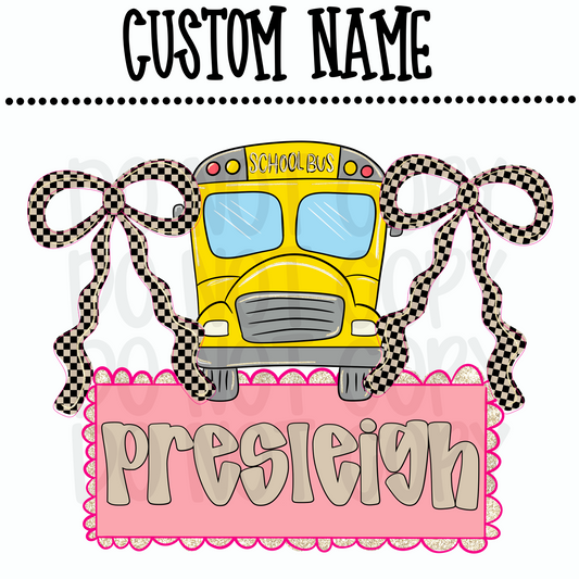 Custom School Bus Name