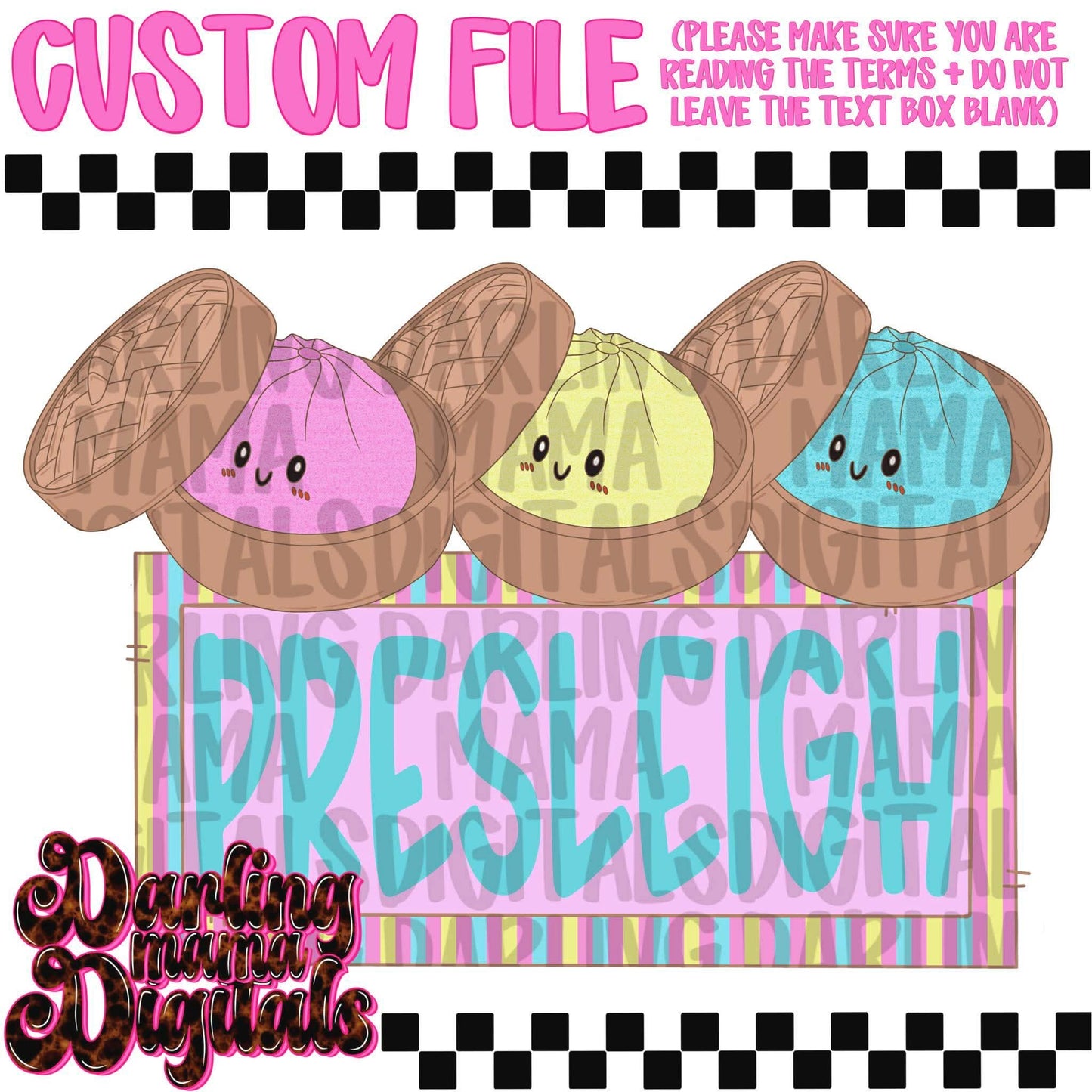 Custom glitter dumpling