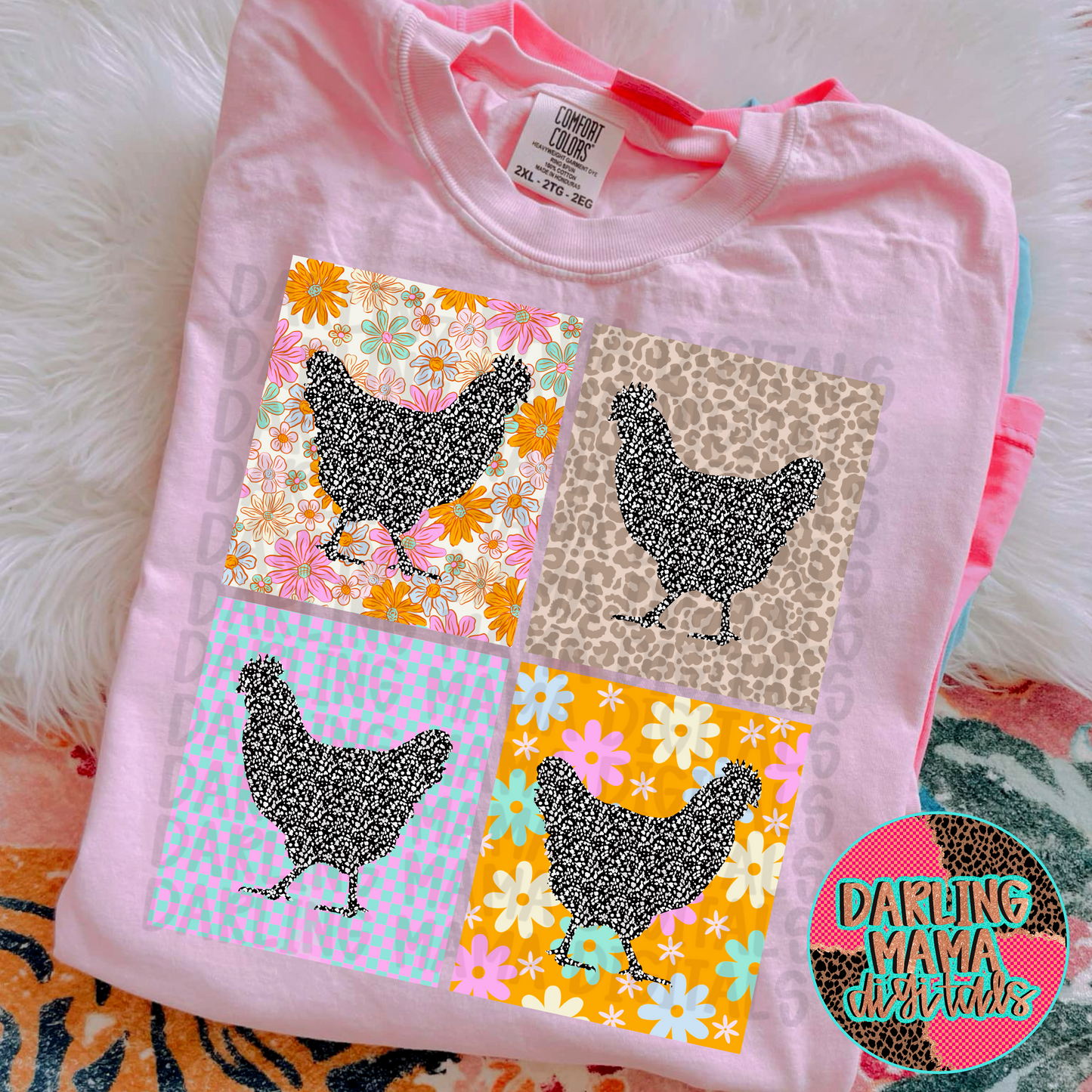 Spring Dalmatian Chickens