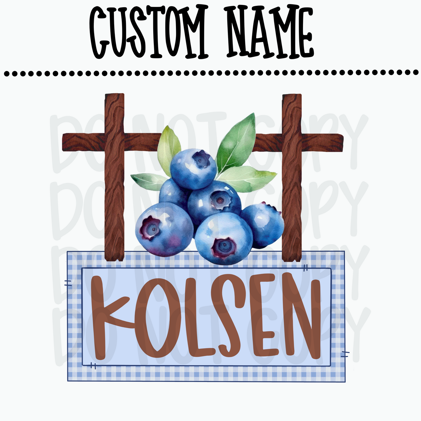 Custom boy blueberry name