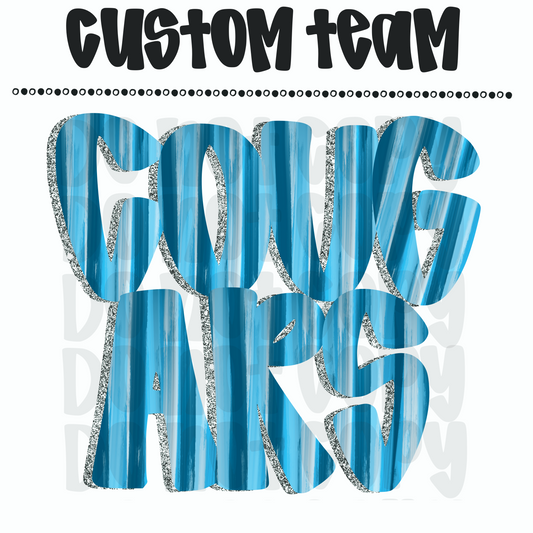 Custom paint stroke team name