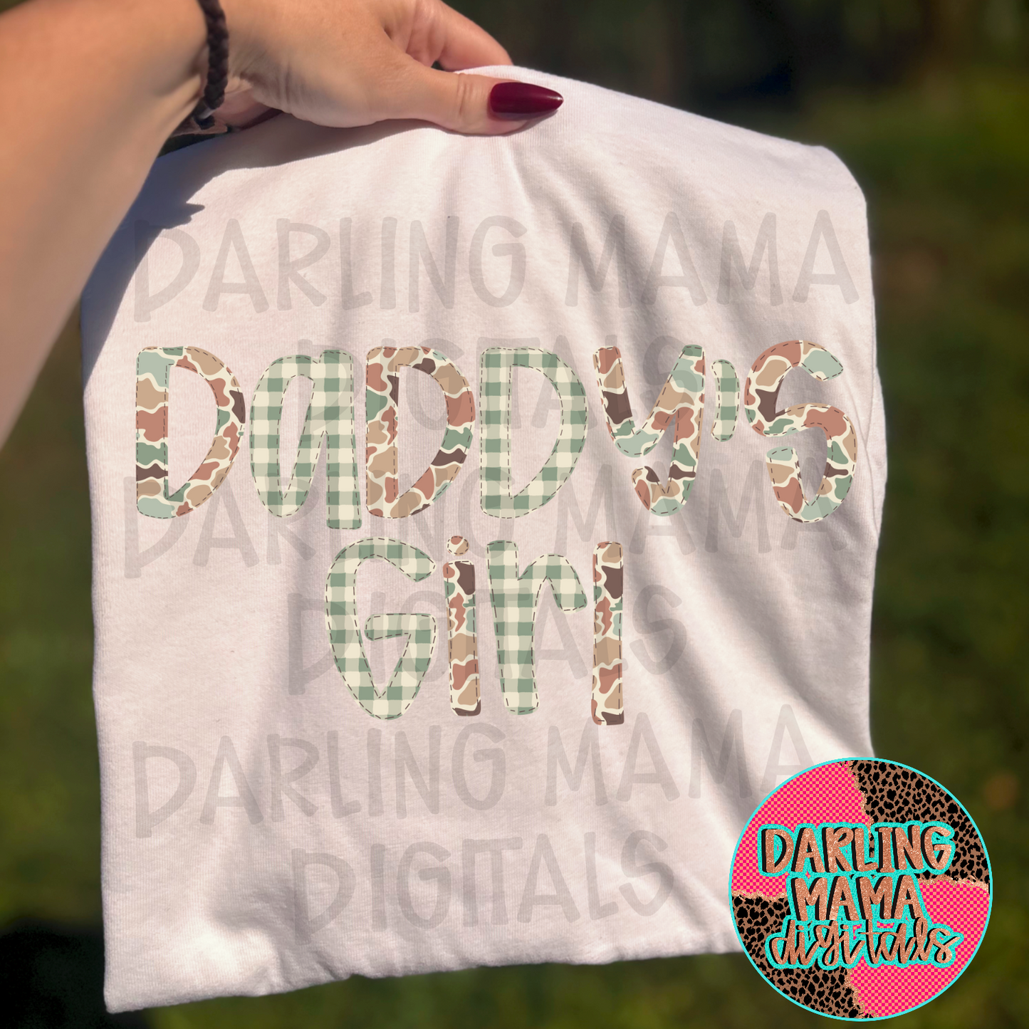 Daddy’s Girl Duck Camo Gingham