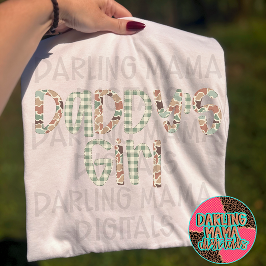 Daddy’s Girl Duck Camo Gingham