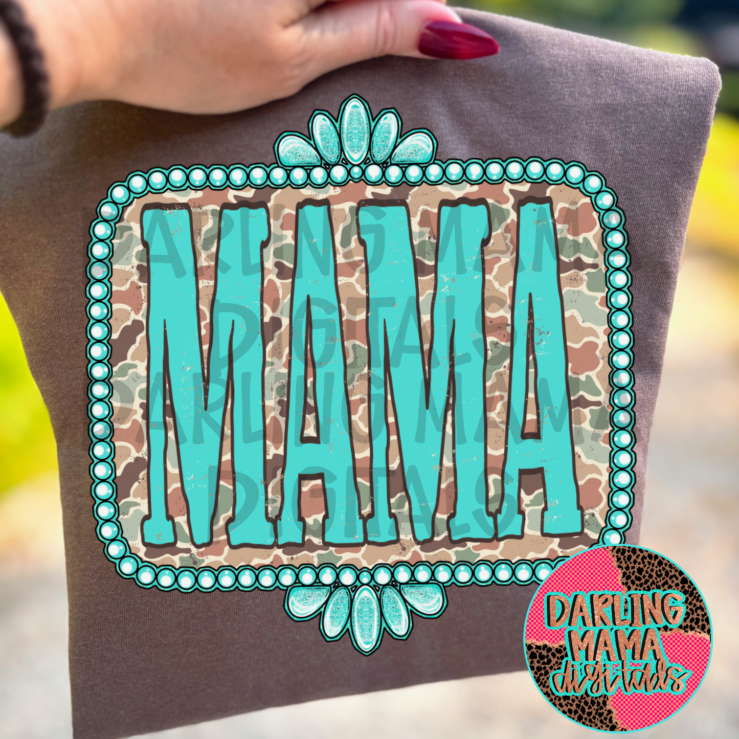 Light Duck Camo Mama Western Frame