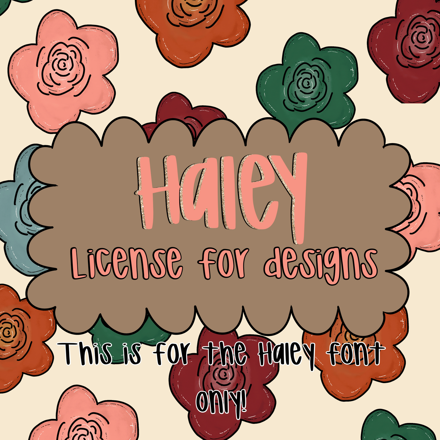 License for selling the Haley font in digital designs