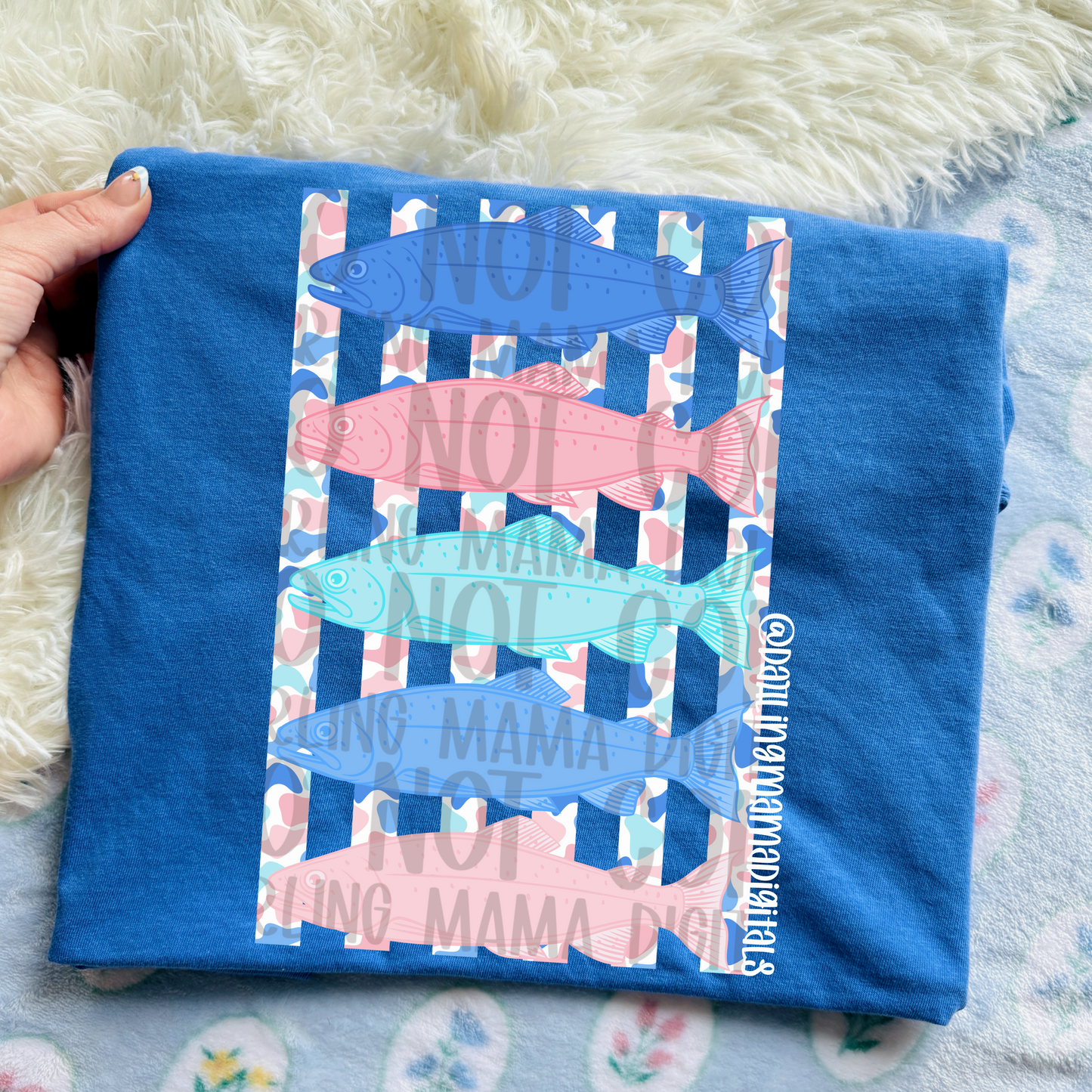 Blue and pink camo trout