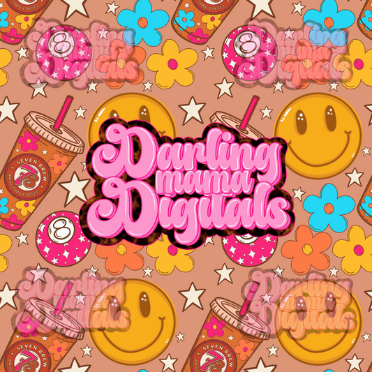 Smiley Coffee Seamless