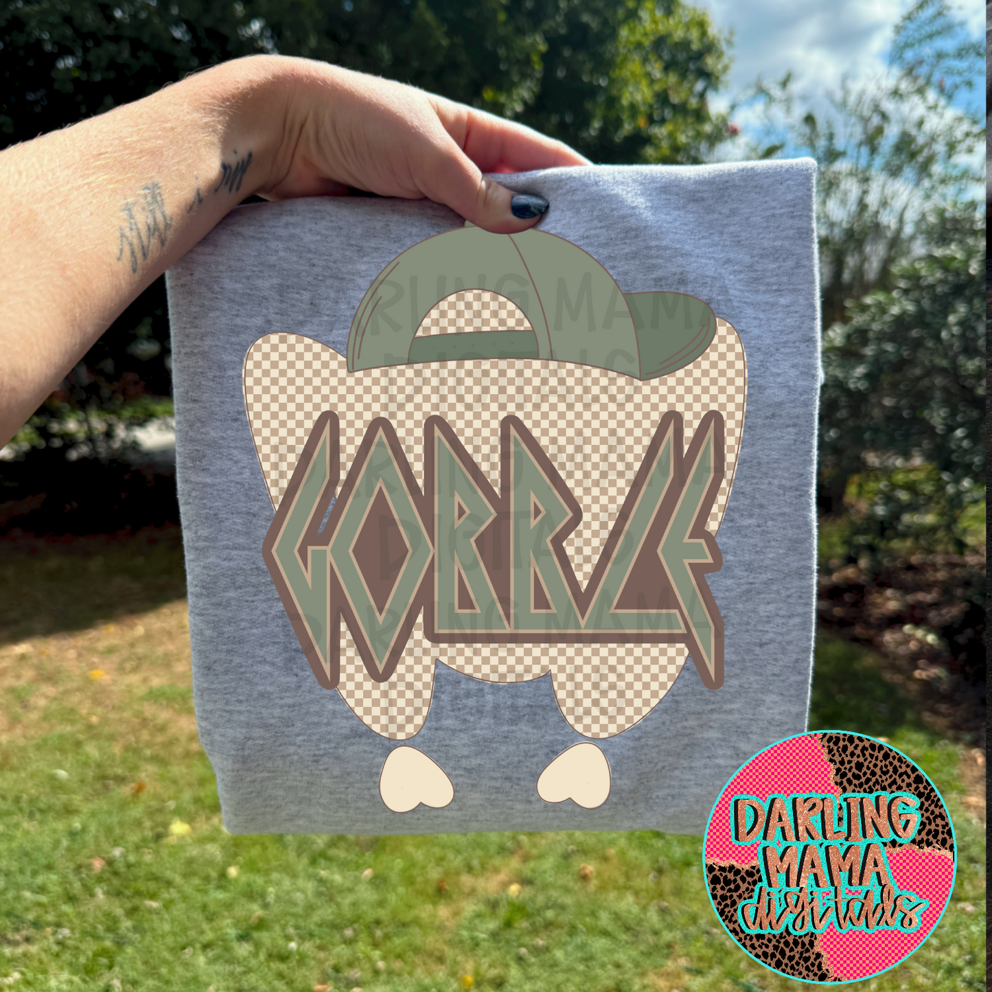 Gobble Green Checkered Turkey