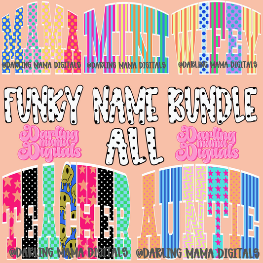 Complete funky name bundle includes all 25
