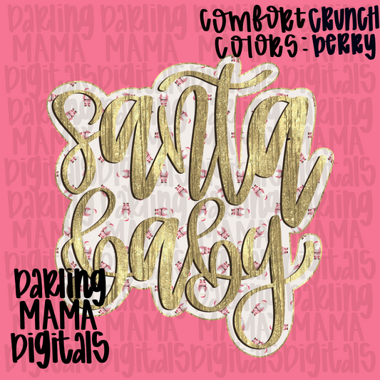 Realistic Paint Santa baby