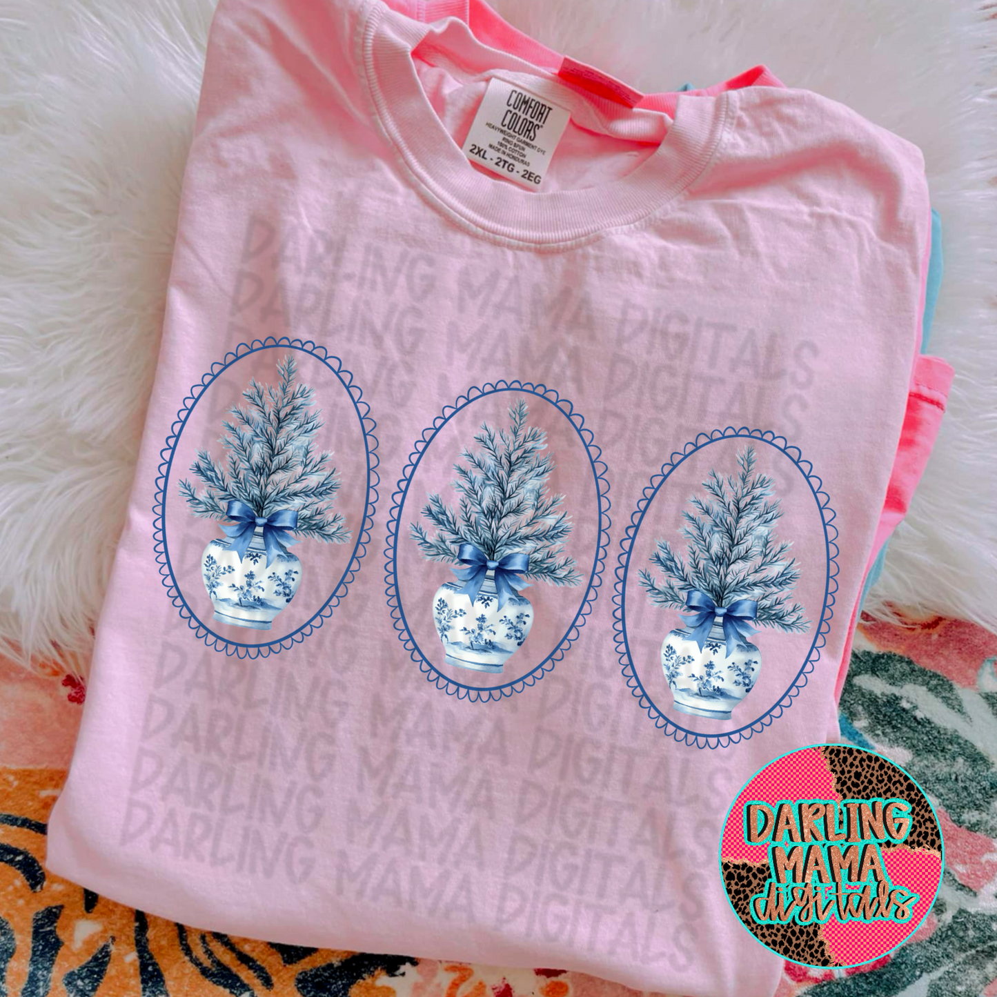 Grand millennial blue Christmas trees