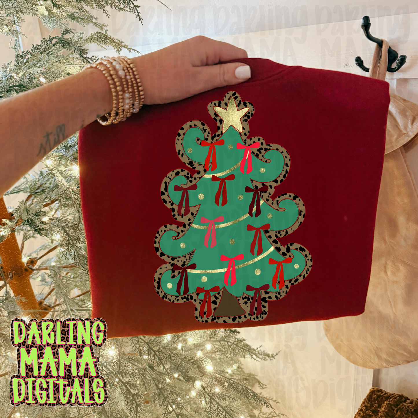 Red funky Christmas tree