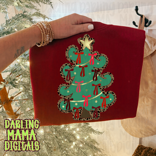 Red funky Christmas tree