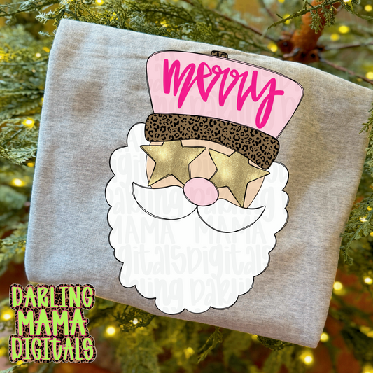 Pink trucker hat Santa Merry