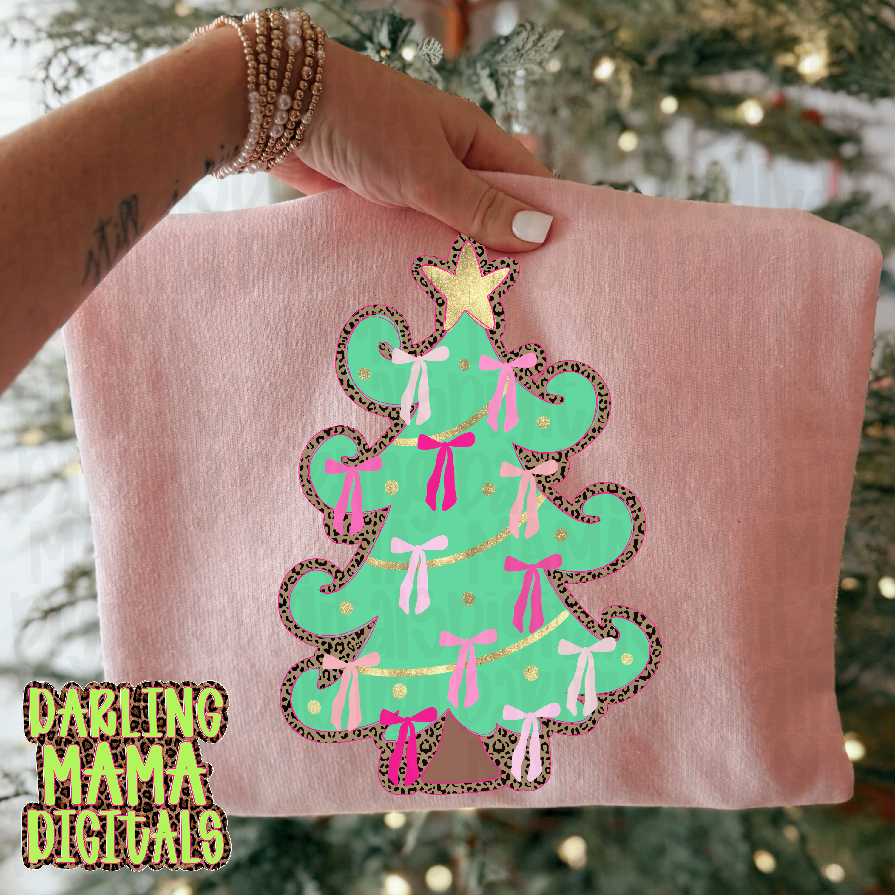Pink funky Christmas tree – Darling Mama Digitals