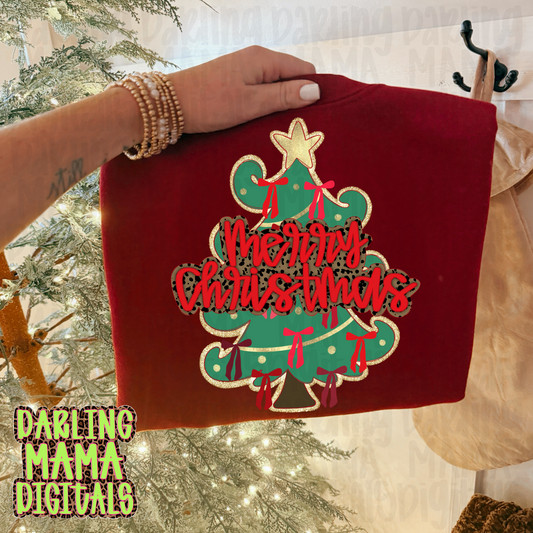 Merry Christmas funky Christmas tree