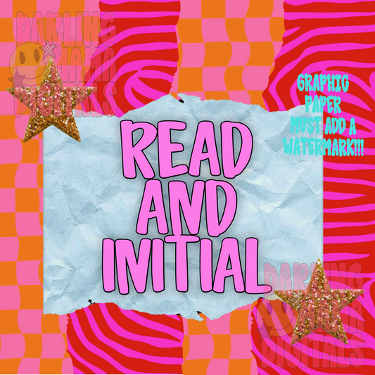 Read and initial Graphic paper