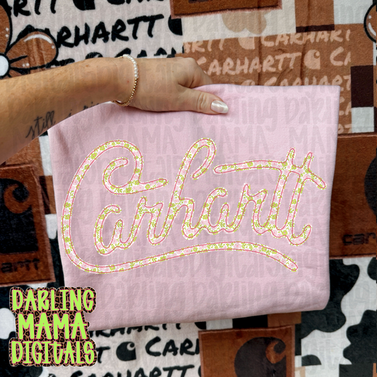 Faux embroidery floral CH