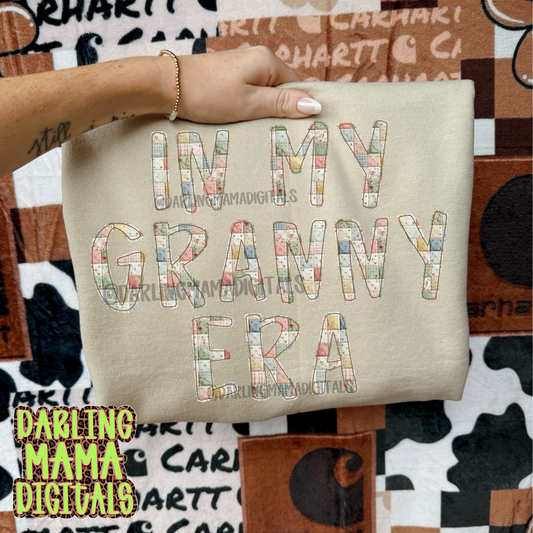 Faux embroidery patchwork in my granny era