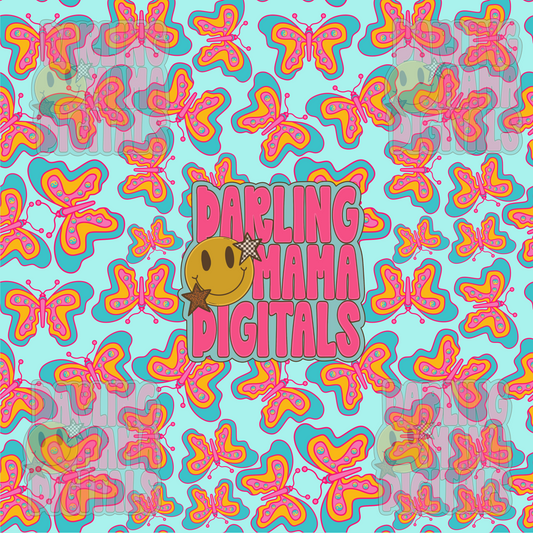 Groovy butterfly seamless