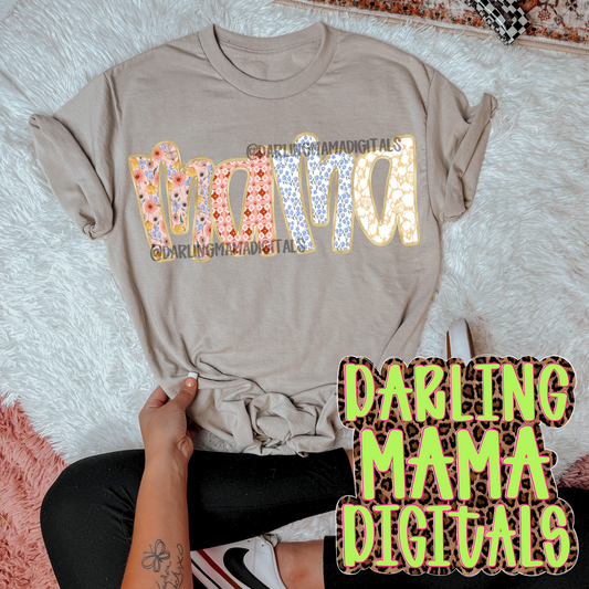 Faux embroidery mama 1