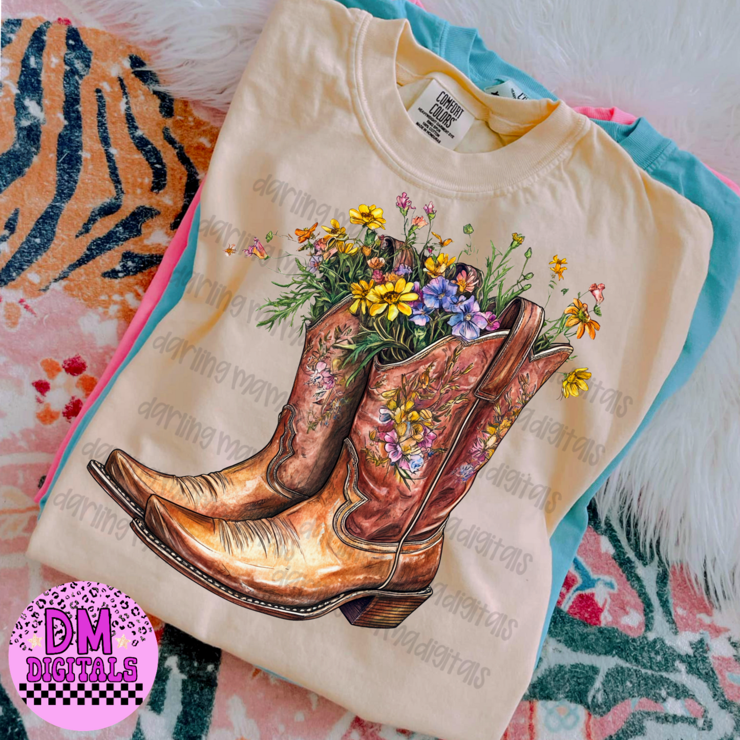 Spring Wildflower Cowgirl boots