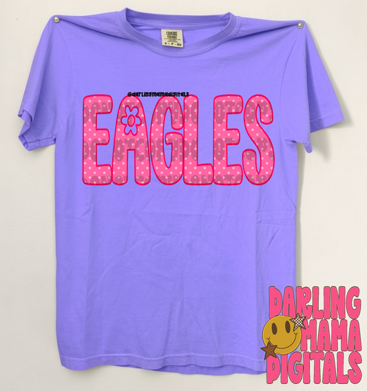 Pink dotted flower eagles