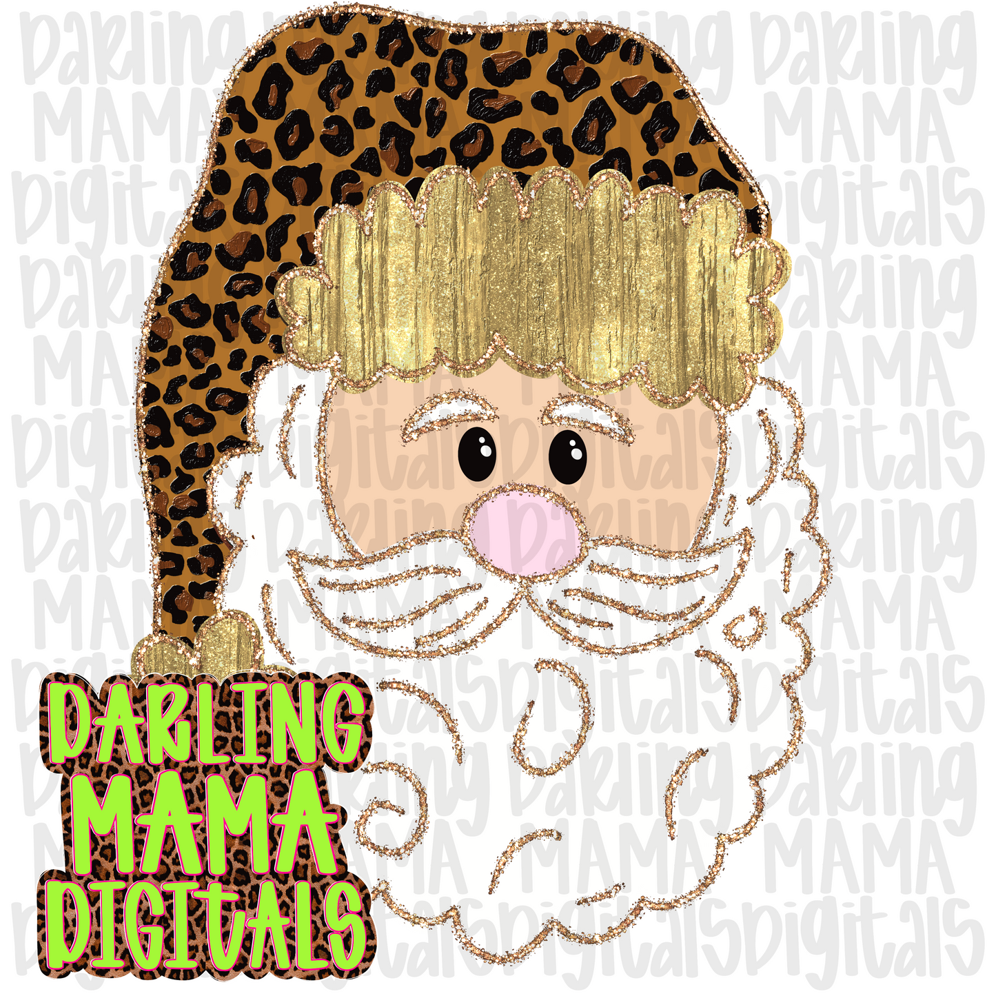 EXTREMELY LIMITED realistic paint cheetah Santa