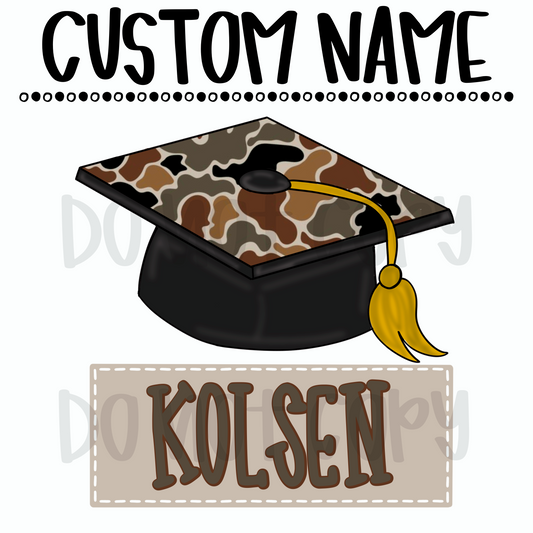 Boys grad cap Custom name