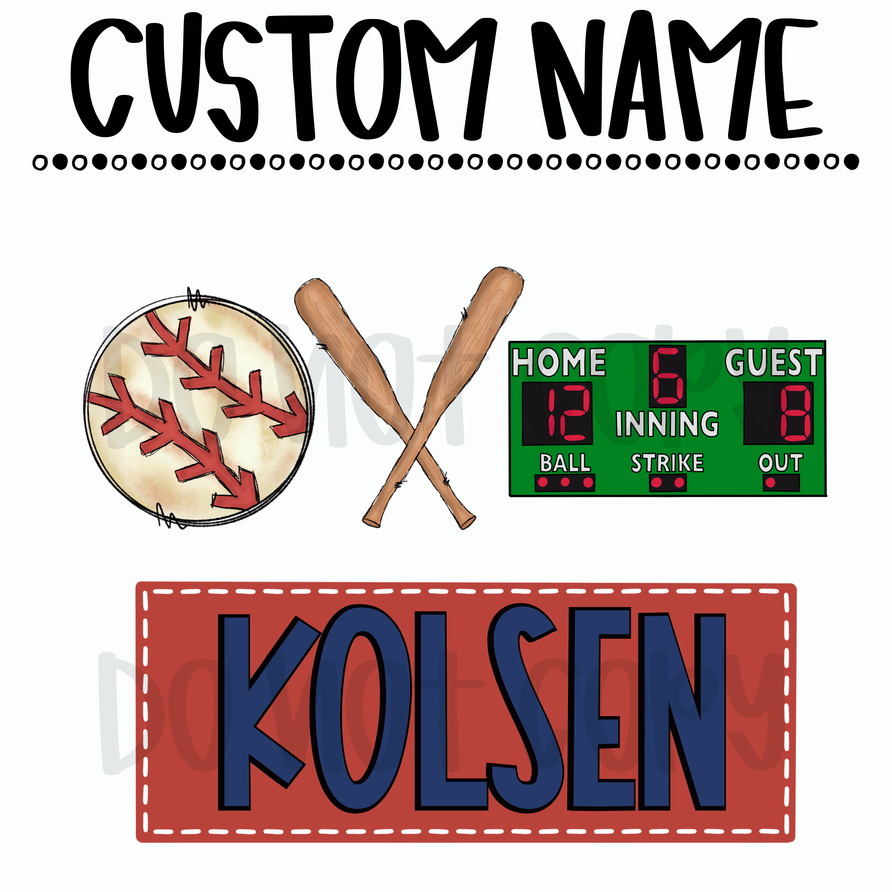 Custom Baseball Names Baseball Custom name – Darling Mama Digitals