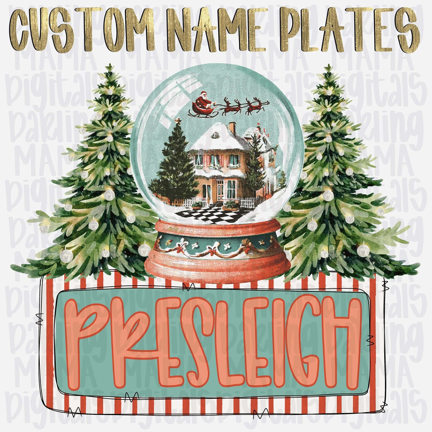 Vintage snow globe custom