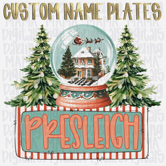 Vintage snow globe custom