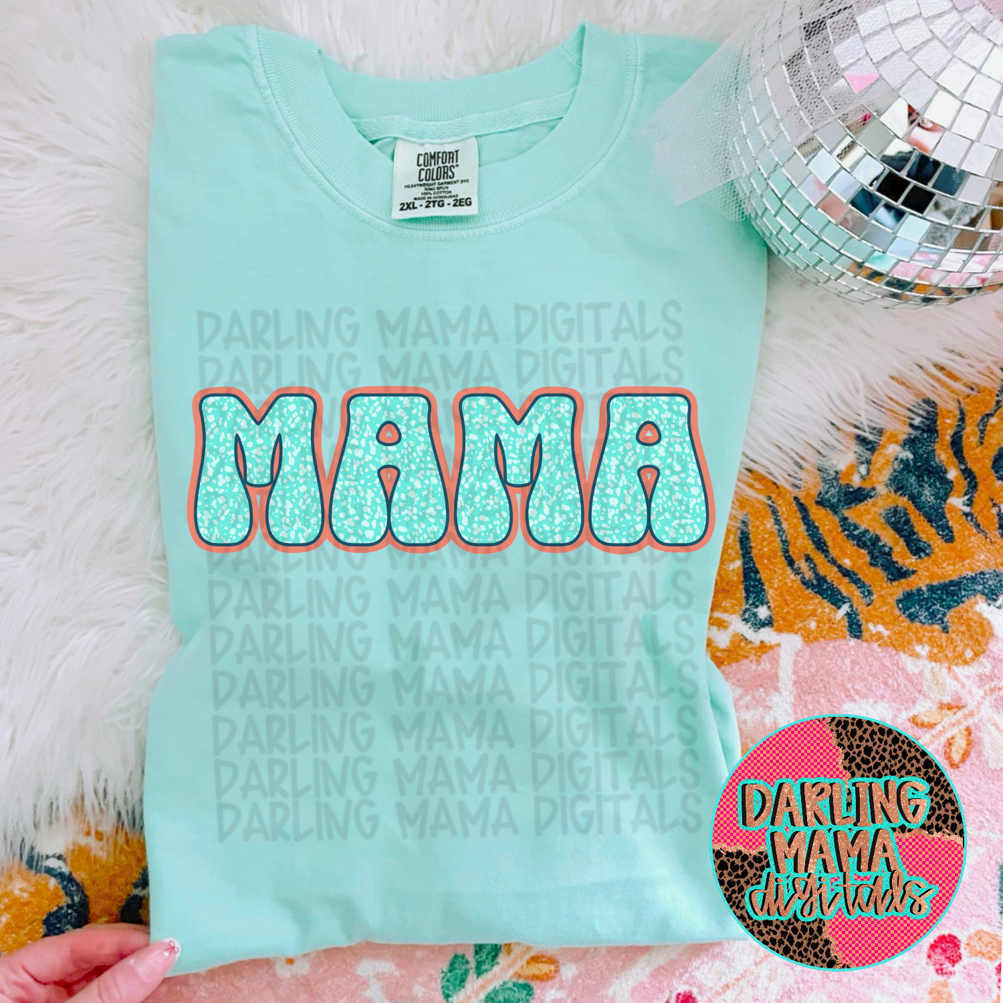 Retro Blue Dalmatian Mama