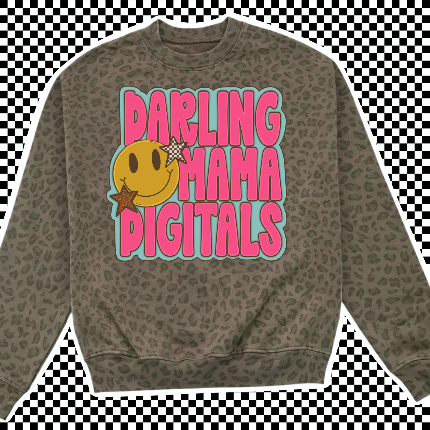 Cotton collective leopard crew