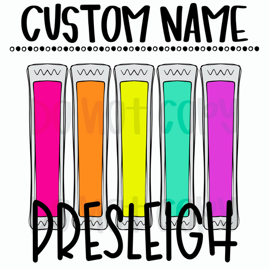 Girl Popsicle Custom Name