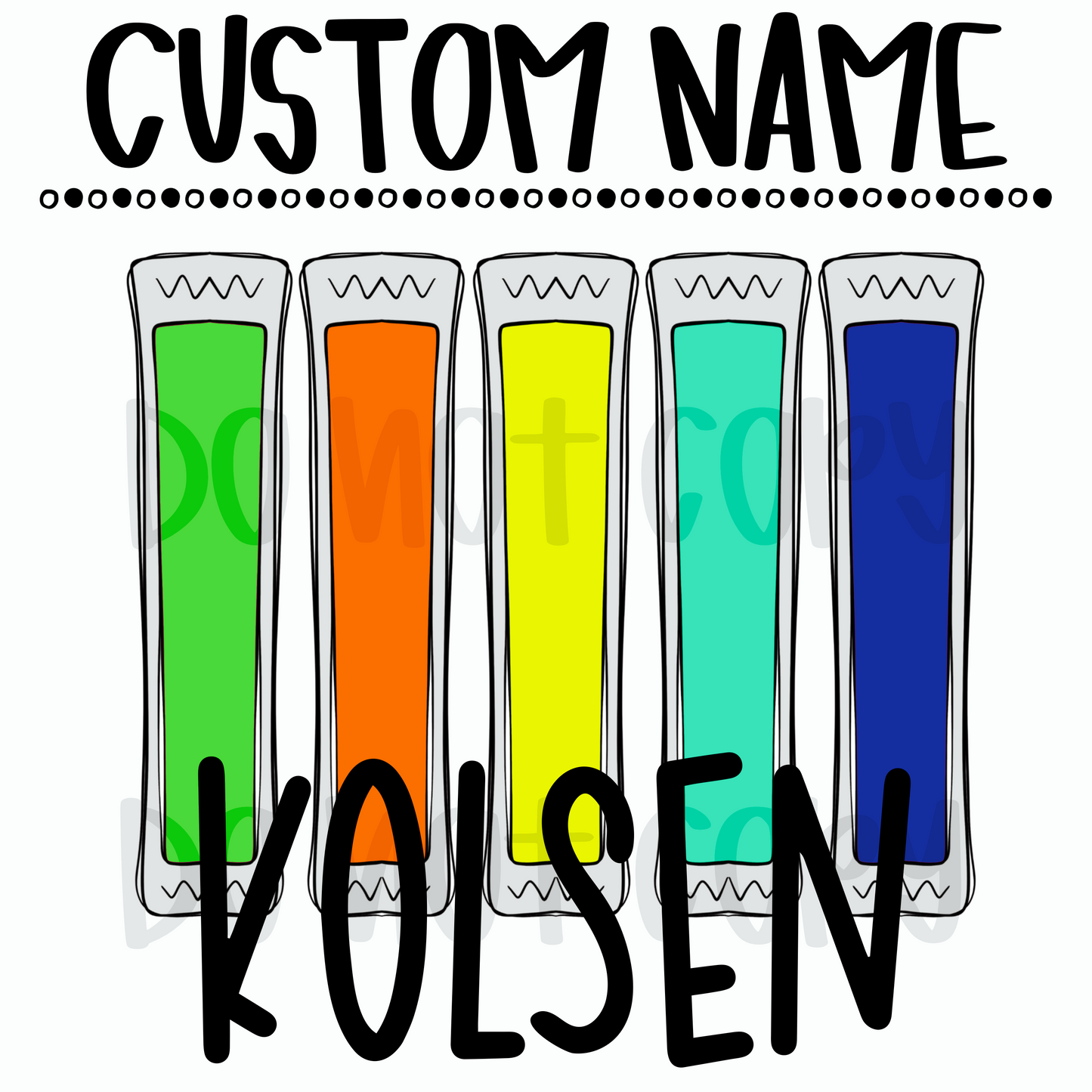 Boy Popsicle Custom Name