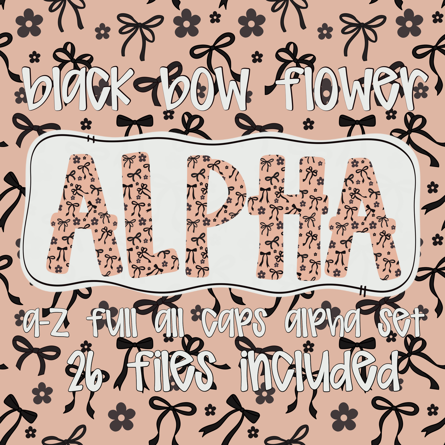 Black Bow Flower Alpha