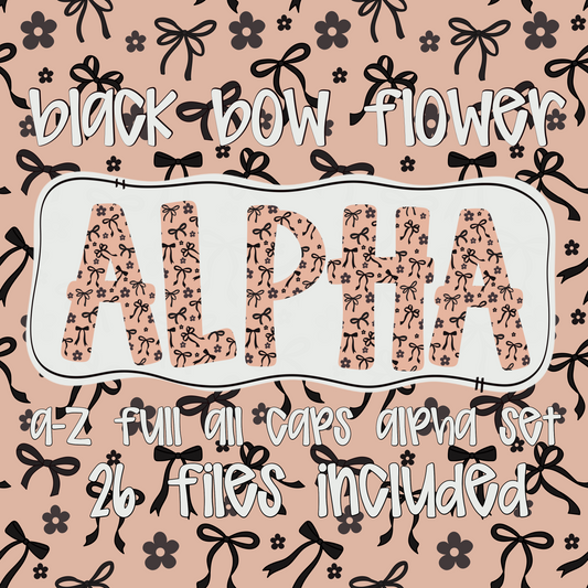 Black Bow Flower Alpha
