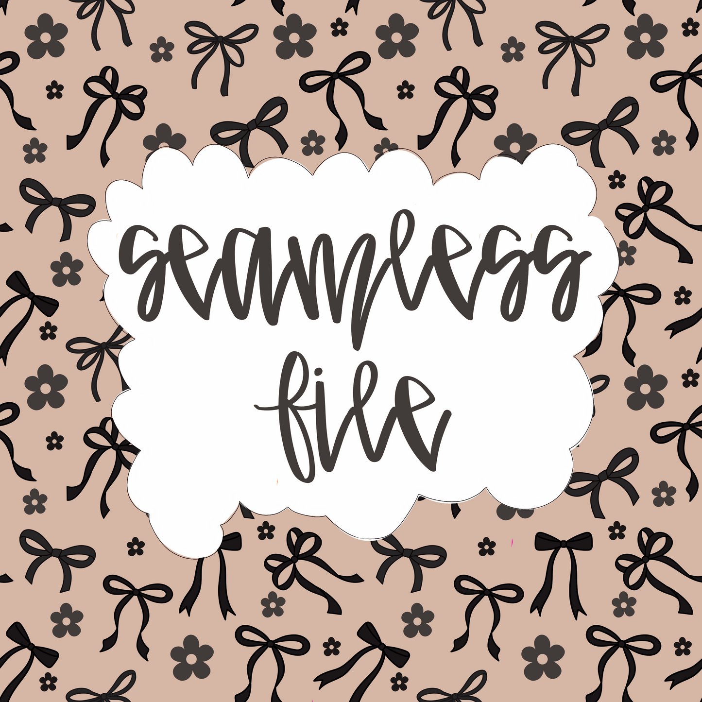 Black Bow Flower Seamless File